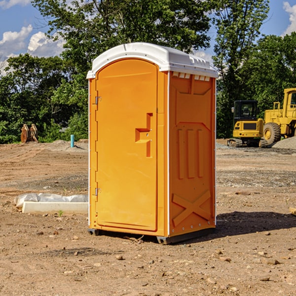 how often are the porta potties cleaned and serviced during a rental period in Victor